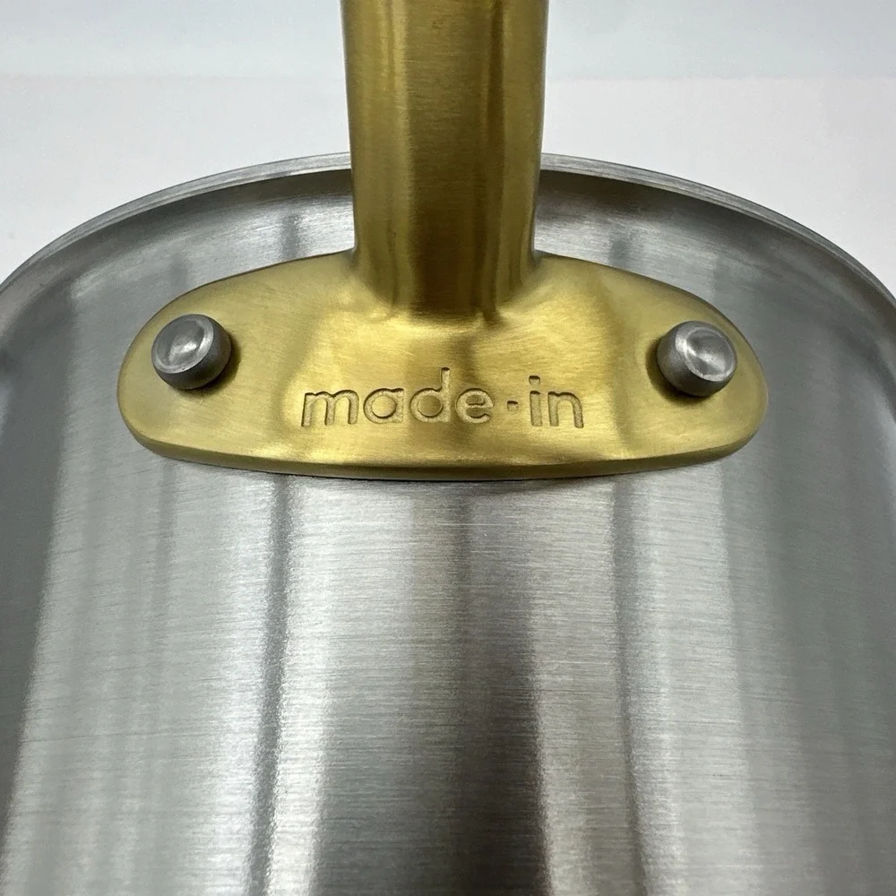 NEW Made In 2 Quart Stainless Steel Saucepan with Lid - 5 Ply All Stainless Clad